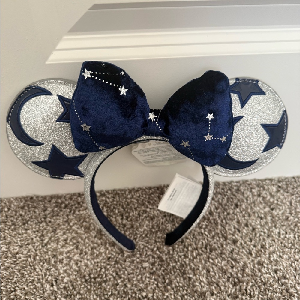 Disney Silver and Blue Mickey Ears Headband - Picture 2 of 3